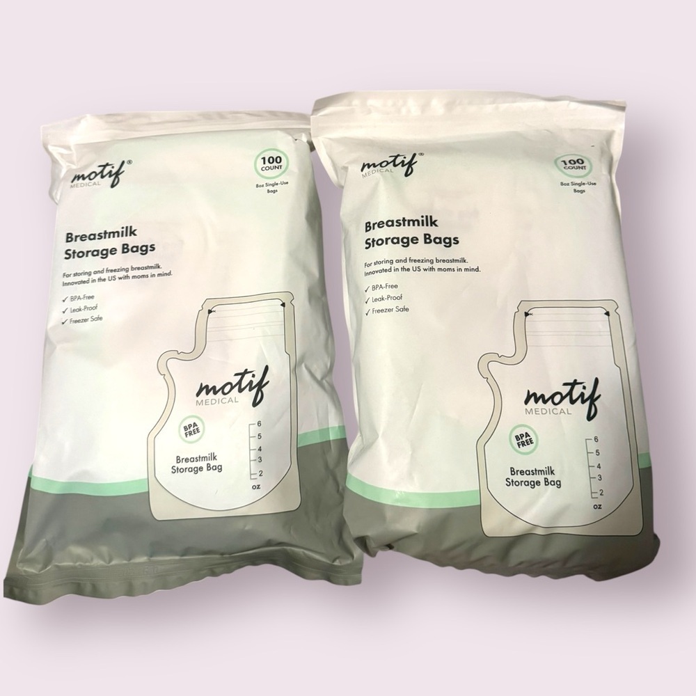 Motif Medical Breastmilk Storage Bags 200 Count BPA Free NWT